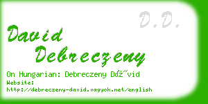 david debreczeny business card